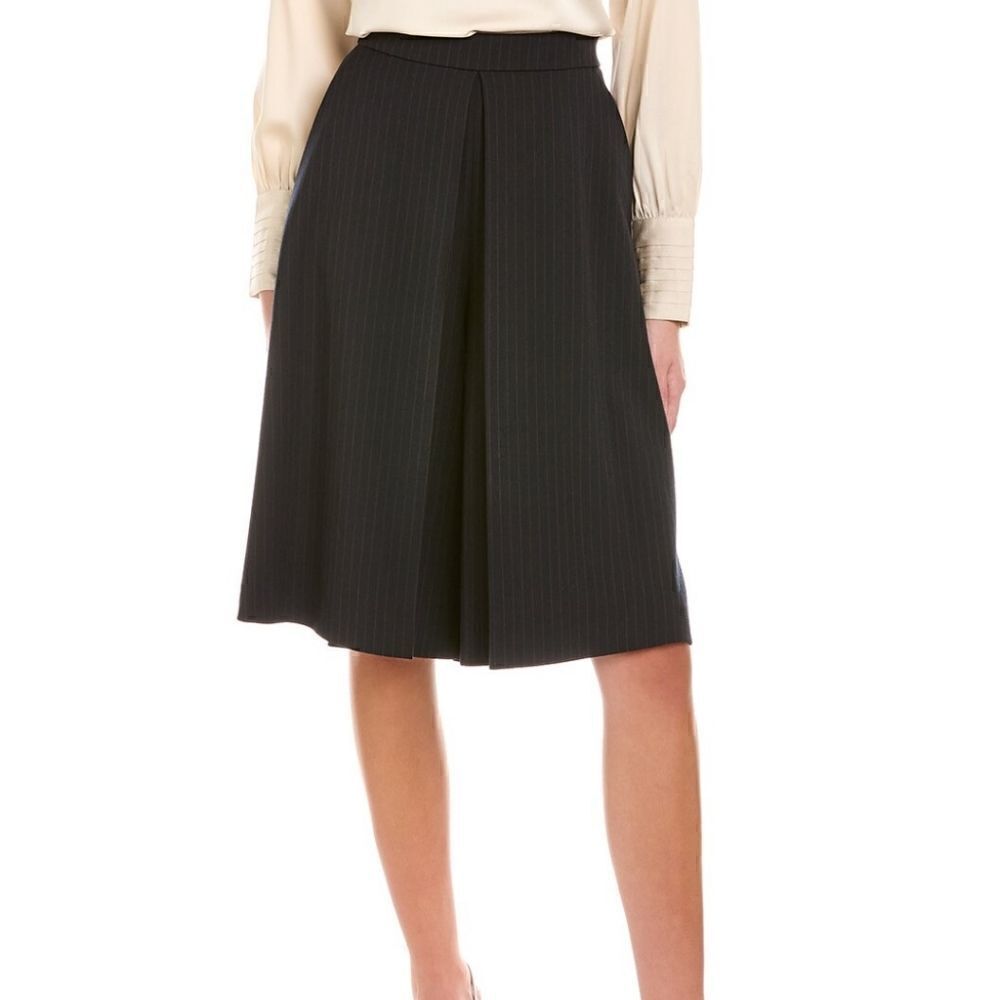 PIAZZA SIEMPONE Pleated Wool-Blend Culotte